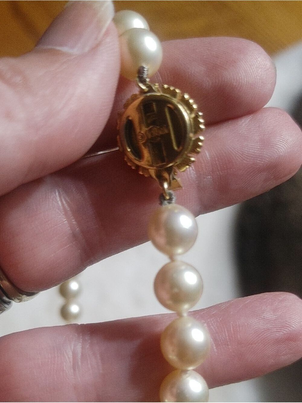 Vintage Majorica Hand Knotted Princess Length Cream Pearl Necklace - Picture 12 of 12